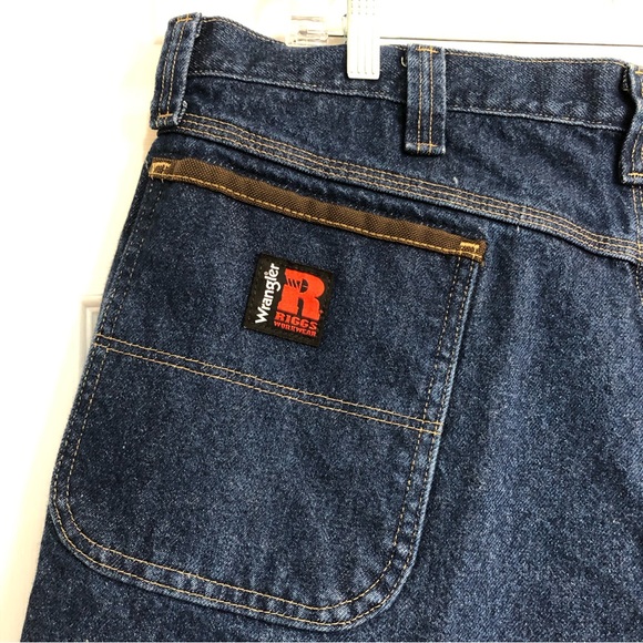 Wrangle Riggs Workwear Dark-wash Utility Denim Shorts - Picture 16 of 16